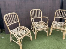 Set Of Vintage Bamboo Rattan