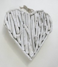 White Driftwood Heart