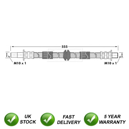 Brake hose front sjr - hose, fits