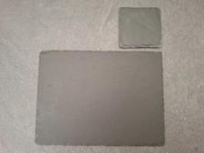 Set of 20 natural slate placemats 29cm x 21.5cm & 20 coasters 10cm x 10cm