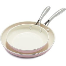 GreenLife Frying Pan Set 20/26cm Artizan 2 Piece Non-Stick PFAS-Free (Open Box)