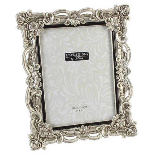 Floral antique photo frame - antique,