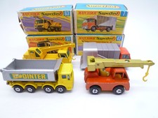 VINTAGE MATCHBOX SUPERFAST No.7 FORD 42 FAIRY 51 LEYLAND 63 DODGE BOXED 1970