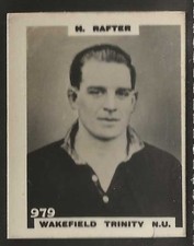 PINNACE FOOTBALL-PHOTO BACK-#0979- RUGBY - WAKEFIELD TRINITY NU - H. RAFTER