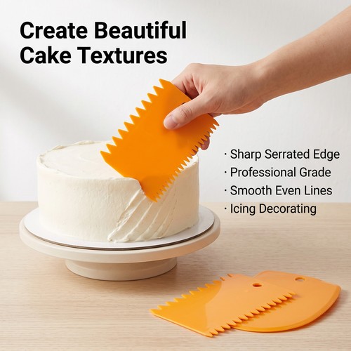 Plastic icing scraper fondant - plastic,