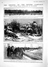 Original Old Antique Print