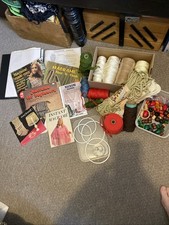 Job Lot Vintage Macrame Supplies Cords Books Etc