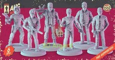 80s Action Hero Miniatures Snake Rambo Commando McClane Maverick Axel 32 mm Resi