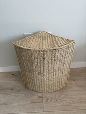 Corner Wicker Laundry Basket