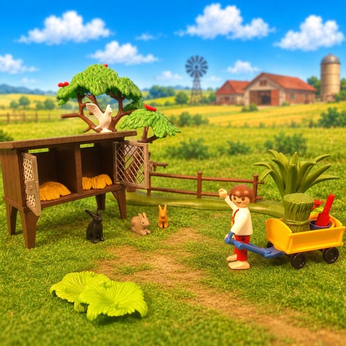 Playmobil rabbit hutch farm - playmobil,