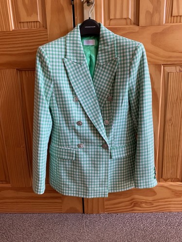 Green and white gingham - and, double