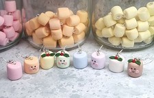 Marshmallow Christmas earrings