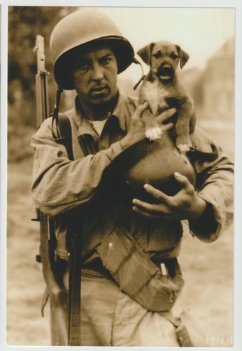 American infantryman holding - american,