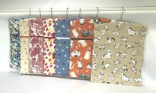 Hand Made Fabric Peg/Hanging Storage Bag Zipped 12½x16" Select from 7 Designs C