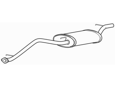 Centre exhaust middle silencer - centre,