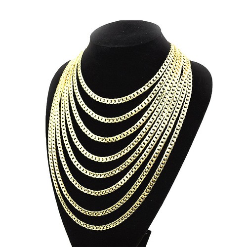 6mm gold curb necklace chunky - 6mm,
