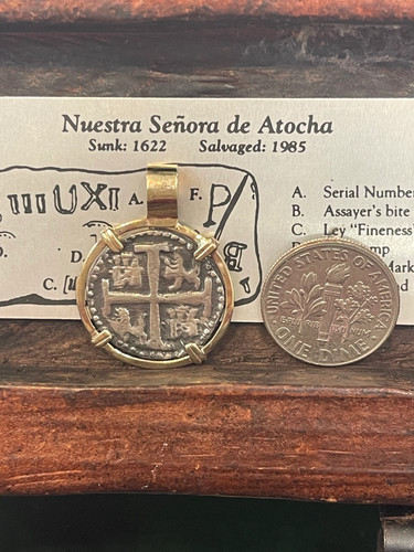 Atocha silver coin pendant - atocha,