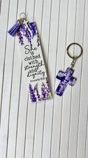 Bible Bookmark + Keyring Set /
