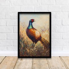 Pheasant in Field Art Print