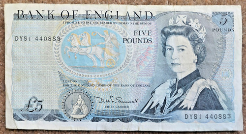Bank england five pound - bank,