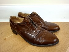 Loake Brogues Brown Leather Oxford Shoes 745T (UK Size 9)