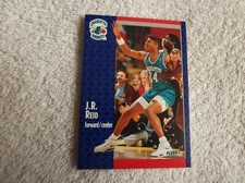 Fleer: NBA "J.R. REID" #24 Charlotte Hornets 1991 Trading Card n2