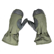 German Army Olive Green Winter Mittens - Winter Lined Faux Fur Military Surplus