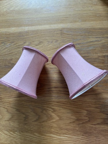 Vintage small pink lampshades - vintage,