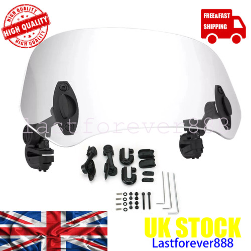 Clip motorcycle windshield - on,