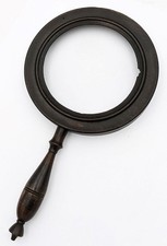 GEORGE III EBONISED HAND SHAVING MIRROR FRAME 18TH CENTURY