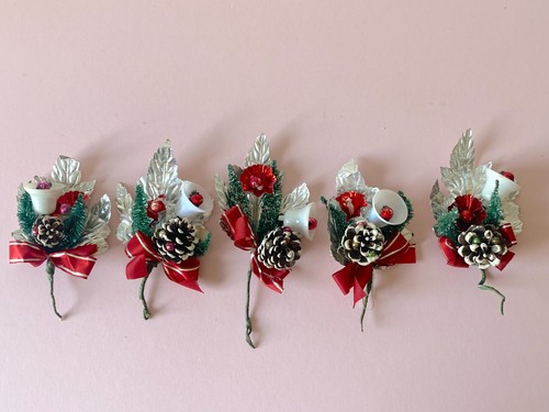 Vintage 1950s xmas corsage - vintage,