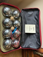 8 Boules Set of Durable Rust-Free Petanque Bowls with Canvas Case