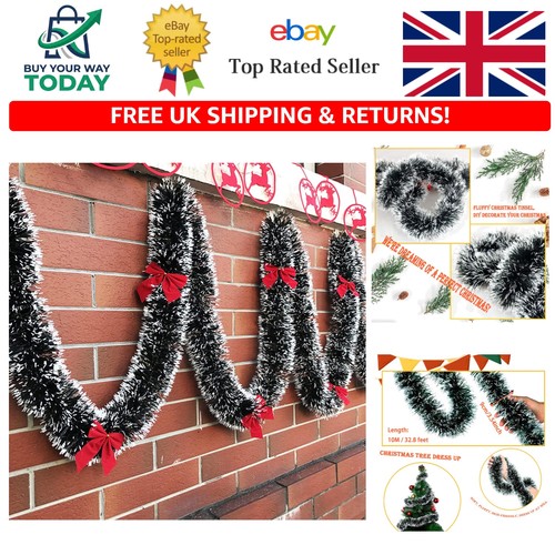 Shiny 8ft tinsel garland - tinsel,
