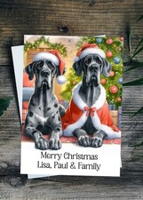 Great Dane Christmas Card Dog