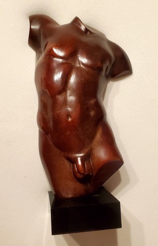 Male torso bronze - torso, sculpture