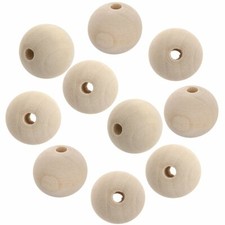 10 x 20 mm Natural Wooden Beads Wood Spacer for Jewellery Making and Macrame