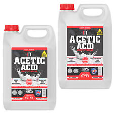 Acetic Acid 30% Strong White Vinegar Cleaning Limescale Stain Patio 10 Litres