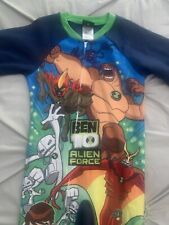 Vtg. NWT Ben 10 Genuine Cartoon Network Pajamas sleeper/zip-up Kids Size 10/12 