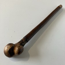 Antique Hand Carved Wooden African Zulu Knobkerrie Throwing Club