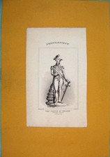 Original Old Antique Print