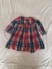 Long Sleeved Checked Print Dress Next Age 2-3 Years