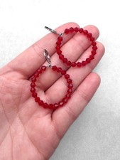 Handmade Maroon Red Hoop