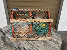 New wooden black lobster creel - new,
