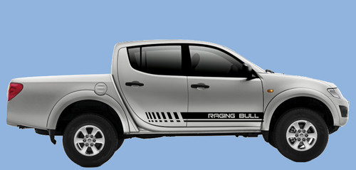 L200 raging bull side stripes - bull,