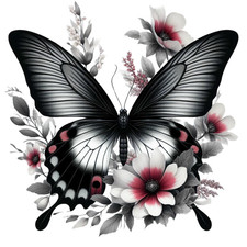 Black Swallowtail Butterfly Vinyl Sticker Decal│Wall Tile Phone Toilet Graphics