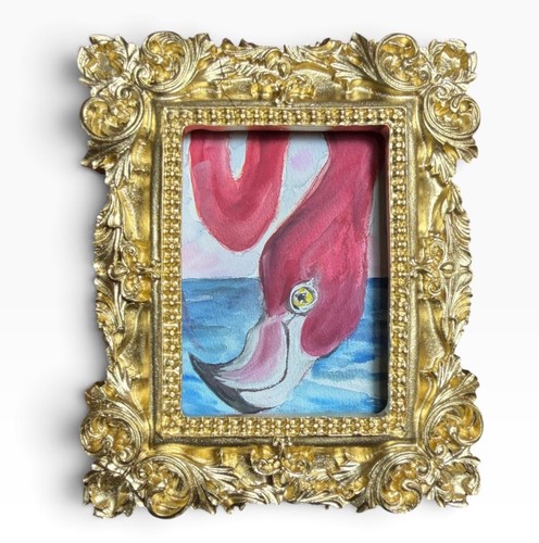 Flamingo mini watercolor print