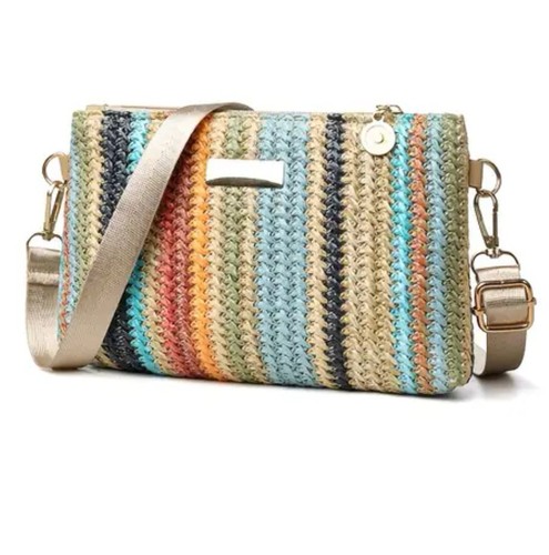 Colourful straw woven summer - woven,
