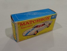 Vintage Matchbox Lesney No41 Ford GT 40 RARE RED SCRIPT "Superfast" EMPTY BOX