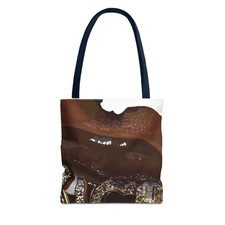 Black Tote Bag with Brown