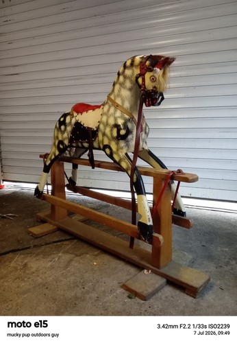 Vintage wooden rocking - vintage,
